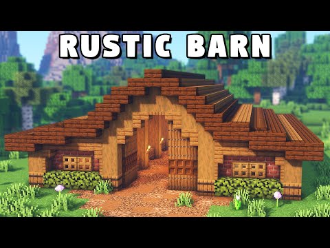 Minecraft Rustic Barn Tutorial [How to Build]