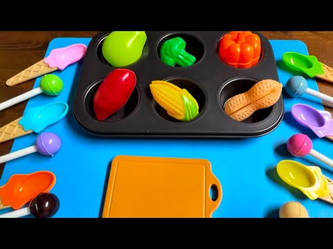 Cutting Fruit & Vegetable | Pretend Play Toys | Relaxing Play | ASMR