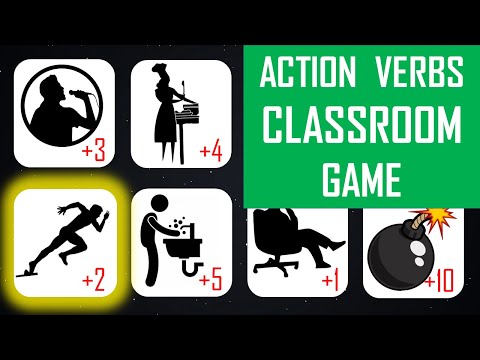 Learn English Action Verbs Fun Classroom Vocabulary Game