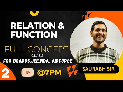 Relation & Function All basics and fundamental facts #class12 #class11 #saurabhsir #vtknowledgeworld