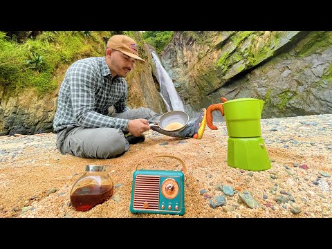 Colando un café en el suelo |  making a coffee and pancakes on the floor | ASMR relaxing video.