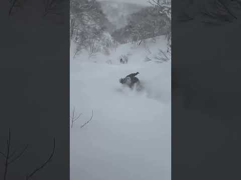 so this was my first time in powder after climbing for an hour to the summit … thanks Japan