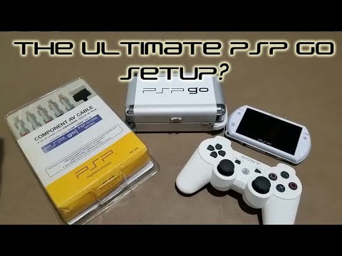 Custom White PSP Go Component TV Dualshock 3 Setup