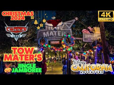 Cars Land Mater's Jingle Jamboree December 2024 Disneyland California Adventure Ride POV Christmas