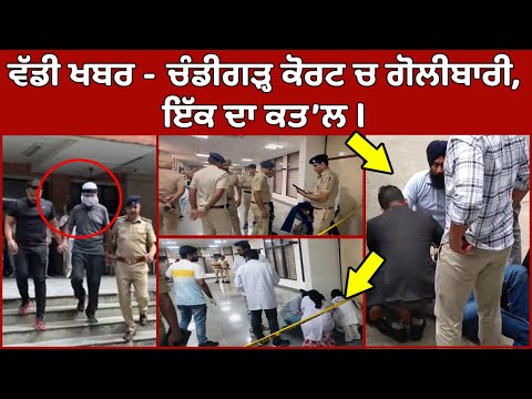 🔵ਵੱਡੀ ਖਬਰ - Chandigarh Court ਚ ਗੋ-ਲੀਬਾਰੀ, ਇੱਕ ਦਾ ਕਤ'ਲ |