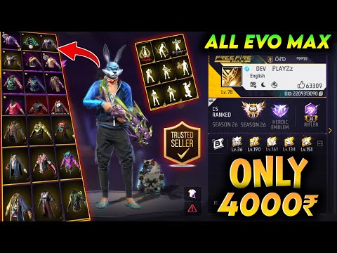 Free Fire id Sell Low Price 😱💸|| FF id SELL 🛒Low Price ma id 🤯💸|| All Evo Max || Trusted id Seller💯✅