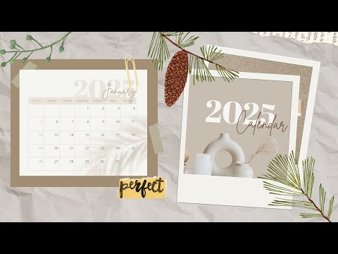 Aesthetic Photo Home Decor 2025 Monthly Calendar