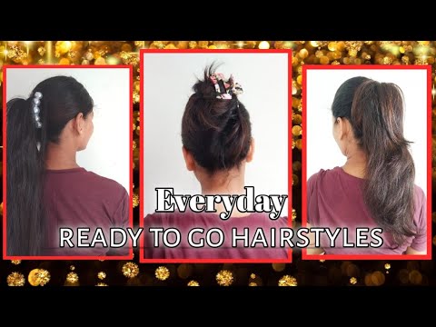 Cute Ready To Go Hair Style For Girls Simple And Easy/Regular Office Hairstyles/payalkarmakarsonkar