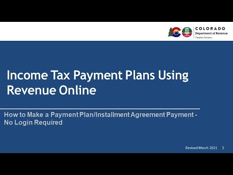 How to Make a Payment Plan/Installment Agreement Payment using Revenue Online - No Login Required