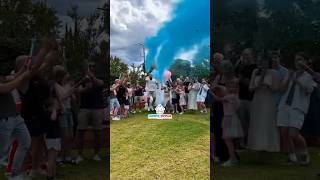 🙈WILD Boaster Gender Reveal! #babygenderreveal #genderreveal #babyparty #fyp #genderrevealideas