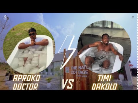 Epic showdown at #isimilagos! Aproko Doctor and Timi Dakolo took on the ultimate ice bath challenge.