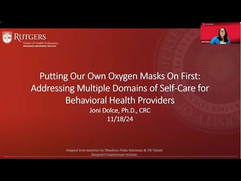 Putting Our Oxygen Masks on First! Addressing Multiple Domains of Self-Care for BH Providers