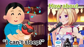 Baby Rosetai asks Mama Aki for advice on how to be able to sleep soundly [Hololive/ENG Sub]