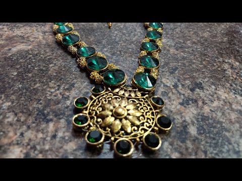 DIY Easy Stone Necklace/ Kundan Stones