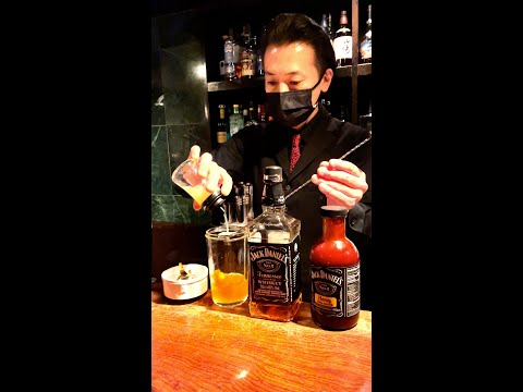 夏のマンゴー＆バーベキューソース 【ジャック×マンゴー・サワー】/ Jack Daniel's with BBQ source Mango Sour