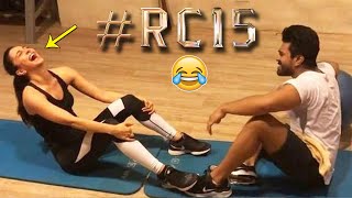 Ram Charan Funny Workout With Kiara Advani | #RC15 | Shankar | Ram Charan New Movie | Tupaki