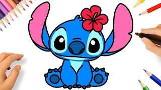 CÓMO DIBUJAR A STITCH FACIL 💗