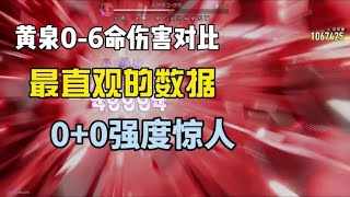 黄泉0到6命伤害对比，直观的数据！惊人的强度！#崩坏星穹铁道 #黄立冯