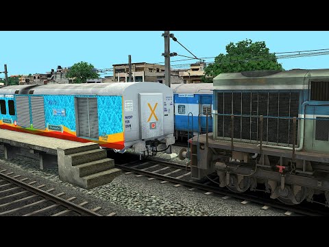 TRAIN SIMULATOR I WDM3D Loco Shunting Humsafar Express Train I BUMPY RAILROAD I RAILWAY RITAM