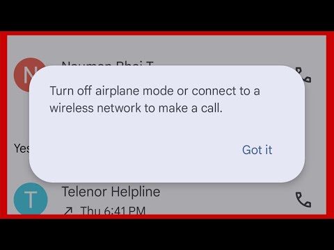 Turn Off Aeroplane Mode Or Connect To a Wireless Network To Make a Call | Turn Off Airplane Mode