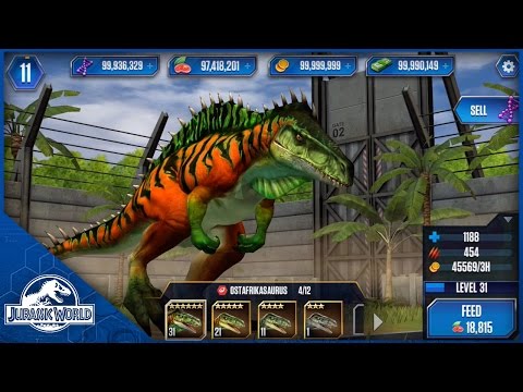 Ostafrikasaurus Evolution Sequence + Feeding - Jurassic World: The Game