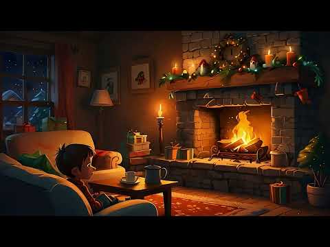 🔥 Fireside Relaxation 2 Hours - LoFi Beats for Fireplace Background 🔥[2K]