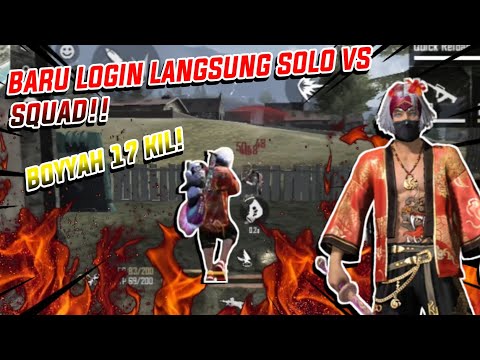 BARU LOGIN LANGSUNG SOLO VS SQUAD || REFLEK AUTO KAKU !!