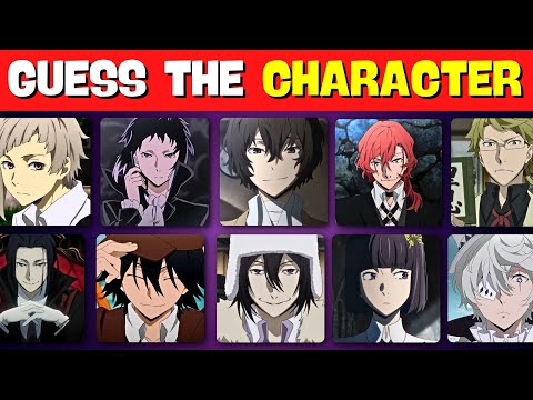 Guess The Bungo Stray Dogs Character 🕵️‍♂️🔍🐾📖 | Random Quizzes