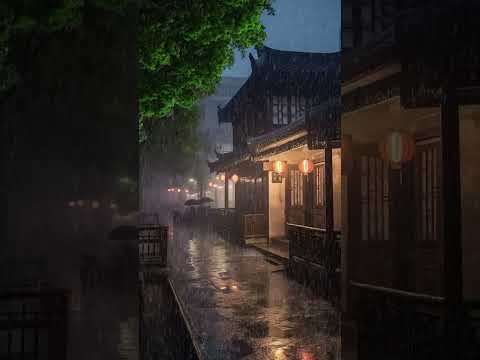 夜晚雨声：下雨声助眠冥想的安静音乐，雨声的助眠治愈之旅，快速缓解失眠，带来深度睡眠与宁静#ASMR#shorts #shortsvideo #sleepmusic #rainsounds #sleep