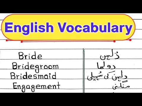 English vocabulary words with Urdu meaning || Basic vocabulary words