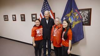 President Biden Meets With UAW Members | Biden-Harris 2024