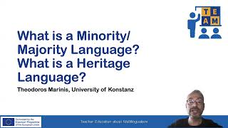 1.1.2.1 What is a minority/majority language? What is a heritage language?