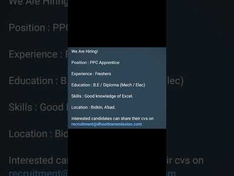 #posted 10/05/2024 #2024 #jobs #vacancy #fresher #fresherjobs #technical #mechanical #electrical