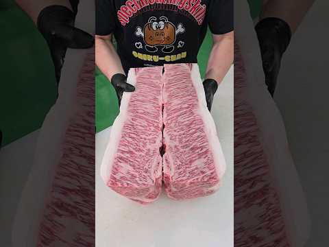 黒毛和牛のサーロインを縦にカットしてみた🔪wagyubeefsirloin🥩