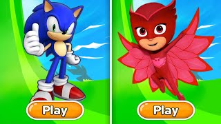 Sonic Dash Vs PJ Masks - Movie Sonic Vs All Boss Zazz Egman-All character unlocked