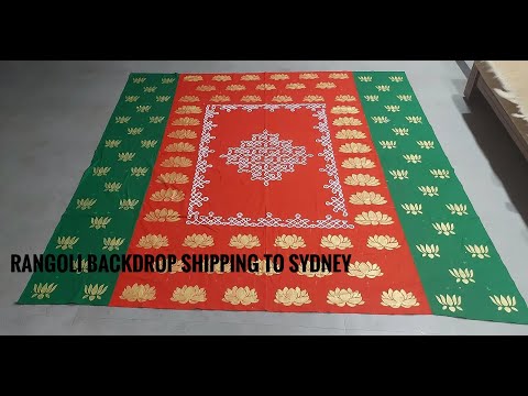 Rangoli Backdrop shipping to Sydney Australia 🇦🇺 1📦