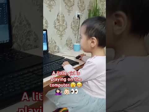 #comedy #respect #dance #Alittle girl is playing on the computer.