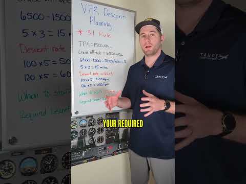 How to calculate a VFR descent #flighttraining #learntofly #howtoflyanairplane