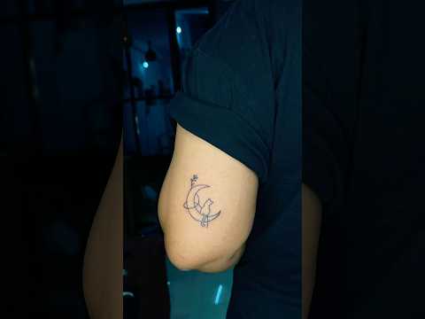 Moon and cat tattoo design | navkar tattoos indore | indore best tattoo artist | #youtubeshorts