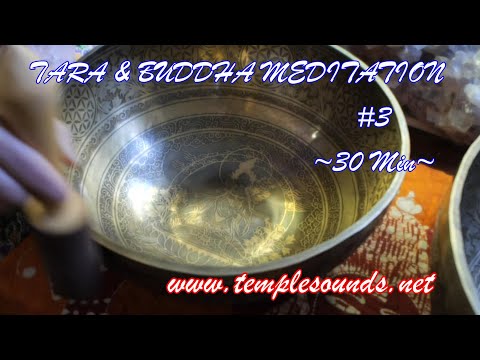 TARA & BUDDHA MEDITATION #3~GIANT SPINNING OM BOWLS W/MELISSA & EMILE~30 MIN~WWW.TEMPLESOUNDS.NET