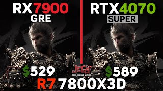 RX 7900 GRE vs RTX 4070 Super | Ryzen 7 7800x3D | Tested in 15 games