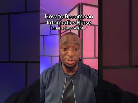 How to become an informatics nurse #nursingcareer