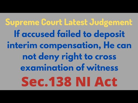 #supremecourt /Latest Judgements/Noor Mohammad vs Khurram Pasha/ Sec 138/interim compensation/143 NI