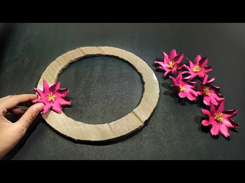 DIY- Beautiful Paper Flower Wall Hanging Craft Ideas|Paper Craft For Wall Decoration| Home Decor