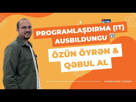 Programlaşdırma (İT) #ausbildung -una hazırlaşmaq: Fachinformatiker/in für Anwendungsentwicklung