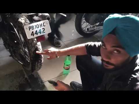 Royal Enfield Himalayan tube to better than tubeless tyre conversion. Formula X gel in Punjab