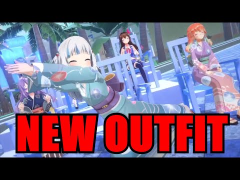 Gura, Kiara, Moona, Iofi Reveals New Yukata Outfit ft. Fubuki, Aqua, Suisei, Sora【Hololive】