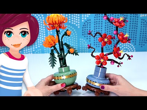 Is this the record for most bananas in one build? Plum Blossom & Chrysanthemum LEGO build & review