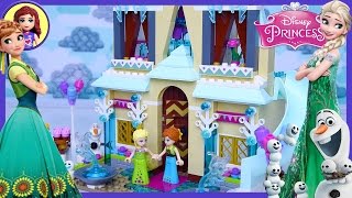 Lego Frozen Fever Arendelle Celebration Castle Disney Princess Build Review Play - Kids Toys