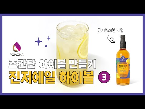 [포모나 레시피] 초간단 하이볼 만들기🍹진저에일 하이볼 🍋 Ginger Ale Highball🍸